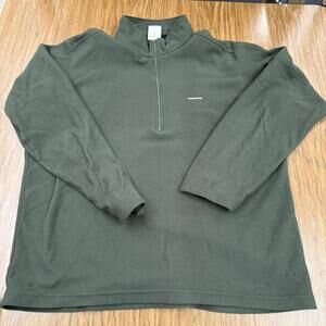 Vintage 90s Patagonia Capilene Green Fleece Half Zip Pullover Made In USA Sz L